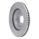 Dynamic Friction 2009-2011 Hyundai Genesis Sedan Front Left Drilled Silver Brake Rotor by Dynamic Friction Company 621-03030L
