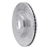 Dynamic Friction 2009-2011 Hyundai Genesis Sedan Front Right Drilled Silver Brake Rotor by Dynamic Friction Company 621-03030R