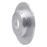 Dynamic Friction 2009-2020 Genesis G80 Rear Left Drilled Silver Brake Rotor by Dynamic Friction Company 621-03039L