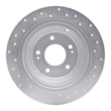 Dynamic Friction 2009-2020 Genesis G80 Rear Left Drilled Silver Brake Rotor by Dynamic Friction Company 621-03039L