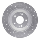 Dynamic Friction 2009-2020 Genesis G80 Rear Right Drilled Silver Brake Rotor by Dynamic Friction Company 621-03039R