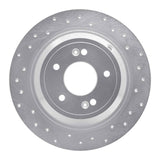 Dynamic Friction 2009-2020 Genesis G80 Rear Right Drilled Silver Brake Rotor by Dynamic Friction Company 621-03039R