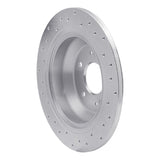 Dynamic Friction 2009-2020 Genesis G80 Rear Right Drilled Silver Brake Rotor by Dynamic Friction Company 621-03039R