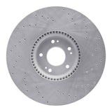 Dynamic Friction 2012-2017 Hyundai Equus Front Left Drilled Silver Brake Rotor by Dynamic Friction Company 621-03040L