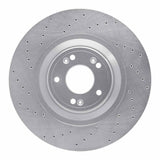 Dynamic Friction 2012-2017 Hyundai Equus Front Left Drilled Silver Brake Rotor by Dynamic Friction Company 621-03040L