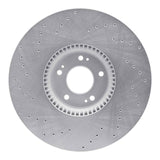 Dynamic Friction 2012-2017 Hyundai Equus Front Right Drilled Silver Brake Rotor by Dynamic Friction Company 621-03040R
