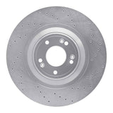 Dynamic Friction 2012-2017 Hyundai Equus Front Right Drilled Silver Brake Rotor by Dynamic Friction Company 621-03040R