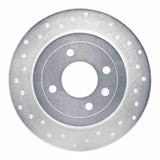 Dynamic Friction 2012-2021 Hyundai Accent Rear Left Drilled Silver Brake Rotor by Dynamic Friction Company 621-03041L