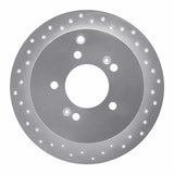 Dynamic Friction 2001-2016 Hyundai Santa Fe Rear Left Drilled Silver Brake Rotor by Dynamic Friction Company 621-03044L