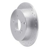 Dynamic Friction 2001-2016 Hyundai Santa Fe Rear Right Drilled Silver Brake Rotor by Dynamic Friction Company 621-03044R