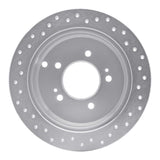 Dynamic Friction 2001-2016 Hyundai Santa Fe Rear Right Drilled Silver Brake Rotor by Dynamic Friction Company 621-03044R