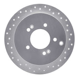 Dynamic Friction 2001-2016 Hyundai Santa Fe Rear Right Drilled Silver Brake Rotor by Dynamic Friction Company 621-03044R