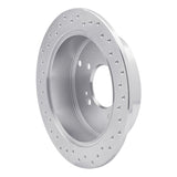 Dynamic Friction 2001-2016 Hyundai Santa Fe Rear Right Drilled Silver Brake Rotor by Dynamic Friction Company 621-03044R