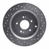 Dynamic Friction 2007-2009 Hyundai Santa Fe Rear Left Drilled Silver Brake Rotor by Dynamic Friction Company 621-03046L