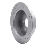 Dynamic Friction 2007-2009 Hyundai Santa Fe Rear Left Drilled Silver Brake Rotor by Dynamic Friction Company 621-03046L