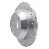 Dynamic Friction 2010-2021 Hyundai Santa Fe Rear Left Drilled Silver Brake Rotor by Dynamic Friction Company 621-03050L