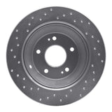 Dynamic Friction 2010-2021 Hyundai Santa Fe Rear Right Drilled Silver Brake Rotor by Dynamic Friction Company 621-03050R