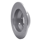 Dynamic Friction 2010-2021 Hyundai Santa Fe Rear Right Drilled Silver Brake Rotor by Dynamic Friction Company 621-03050R