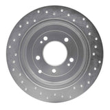 Dynamic Friction 2016-2021 Kia Sportage Rear Left Drilled Silver Brake Rotor by Dynamic Friction Company 621-03052L