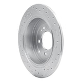 Dynamic Friction 2016-2021 Kia Sportage Rear Left Drilled Silver Brake Rotor by Dynamic Friction Company 621-03052L