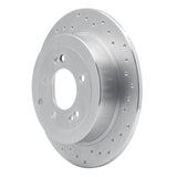 Dynamic Friction 2016-2021 Kia Sportage Rear Right Drilled Silver Brake Rotor by Dynamic Friction Company 621-03052R