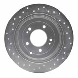 Dynamic Friction 2016-2021 Kia Sportage Rear Right Drilled Silver Brake Rotor by Dynamic Friction Company 621-03052R