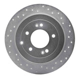 Dynamic Friction 2016-2021 Kia Sportage Rear Right Drilled Silver Brake Rotor by Dynamic Friction Company 621-03052R