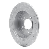 Dynamic Friction 2016-2021 Kia Sportage Rear Right Drilled Silver Brake Rotor by Dynamic Friction Company 621-03052R