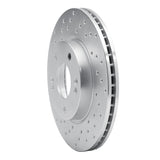 Dynamic Friction 2017-2022 Hyundai Ioniq Front Left Drilled Silver Brake Rotor by Dynamic Friction Company 621-03055L