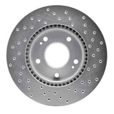 Dynamic Friction 2017-2022 Hyundai Ioniq Front Left Drilled Silver Brake Rotor by Dynamic Friction Company 621-03055L