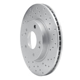Dynamic Friction 2017-2022 Hyundai Ioniq Front Right Drilled Silver Brake Rotor by Dynamic Friction Company 621-03055R