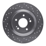 Dynamic Friction 2019-2022 Hyundai Palisade Rear Left Drilled Silver Brake Rotor by Dynamic Friction Company 621-03060L