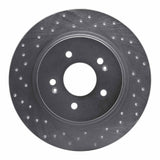 Dynamic Friction 2019-2022 Hyundai Palisade Rear Left Drilled Silver Brake Rotor by Dynamic Friction Company 621-03060L
