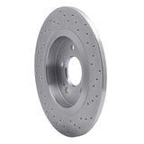Dynamic Friction 2019-2022 Hyundai Palisade Rear Left Drilled Silver Brake Rotor by Dynamic Friction Company 621-03060L