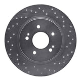 Dynamic Friction 2019-2022 Hyundai Palisade Rear Right Drilled Silver Brake Rotor by Dynamic Friction Company 621-03060R