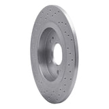 Dynamic Friction 2019-2022 Hyundai Palisade Rear Right Drilled Silver Brake Rotor by Dynamic Friction Company 621-03060R