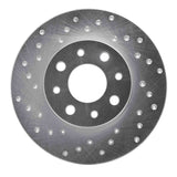 Dynamic Friction 2013-2019 Fiat 500E Rear Left Drilled Silver Brake Rotor by Dynamic Friction Company 621-07005L