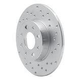 Dynamic Friction 2013-2019 Fiat 500E Rear Right Drilled Silver Brake Rotor by Dynamic Friction Company 621-07005R