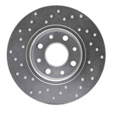 Dynamic Friction 2013-2019 Fiat 500E Rear Right Drilled Silver Brake Rotor by Dynamic Friction Company 621-07005R