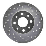 Dynamic Friction 2013-2019 Fiat 500E Rear Right Drilled Silver Brake Rotor by Dynamic Friction Company 621-07005R
