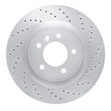 Dynamic Friction 2005-2009 Land Rover LR3 Front Right Drilled Silver Brake Rotor by Dynamic Friction Company 621-11009R