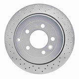 Dynamic Friction 2005-2007 Land Rover LR3 Rear Left Drilled Silver Brake Rotor by Dynamic Friction Company 621-11012L
