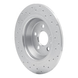 Dynamic Friction 2009-2015 Ford Focus Rs (Mexico) Rear Left Drilled Silver Brake Rotor by Dynamic Friction Company 621-11022L
