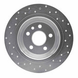 Dynamic Friction 2009-2015 Ford Focus Rs (Mexico) Rear Right Drilled Silver Brake Rotor by Dynamic Friction Company 621-11022R