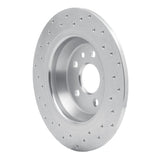 Dynamic Friction 2009-2015 Ford Focus Rs (Mexico) Rear Right Drilled Silver Brake Rotor by Dynamic Friction Company 621-11022R
