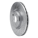 Dynamic Friction 2015-2019 Land Rover Discovery Sport Front Left Drilled Silver Brake Rotor by Dynamic Friction Company 621-11025L
