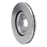Dynamic Friction 2015-2019 Land Rover Discovery Sport Front Left Drilled Silver Brake Rotor by Dynamic Friction Company 621-11025L
