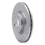 Dynamic Friction 2015-2019 Land Rover Discovery Sport Front Right Drilled Silver Brake Rotor by Dynamic Friction Company 621-11025R