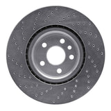 Dynamic Friction 2015-2019 Land Rover Discovery Sport Front Right Drilled Silver Brake Rotor by Dynamic Friction Company 621-11025R