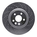 Dynamic Friction 2015-2019 Land Rover Discovery Sport Front Right Drilled Silver Brake Rotor by Dynamic Friction Company 621-11025R